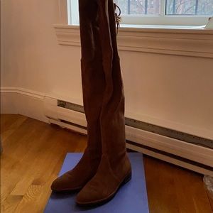 Stuart Weitzman lowland boot walnut suede sz 7